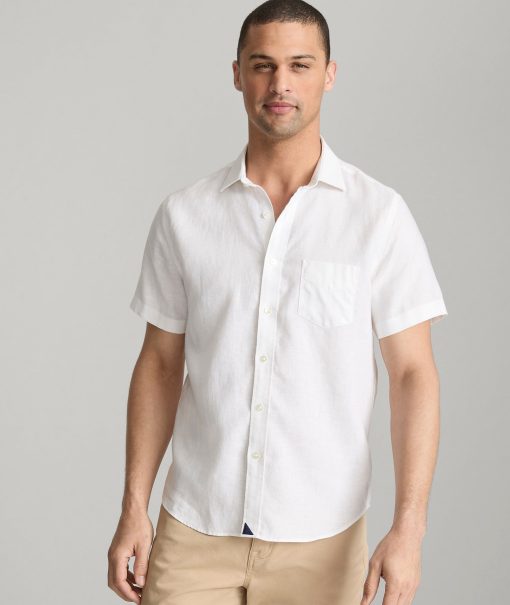 Wrinkle-Resistant Linen Short-Sleeve Cameron Shirt - Image 4