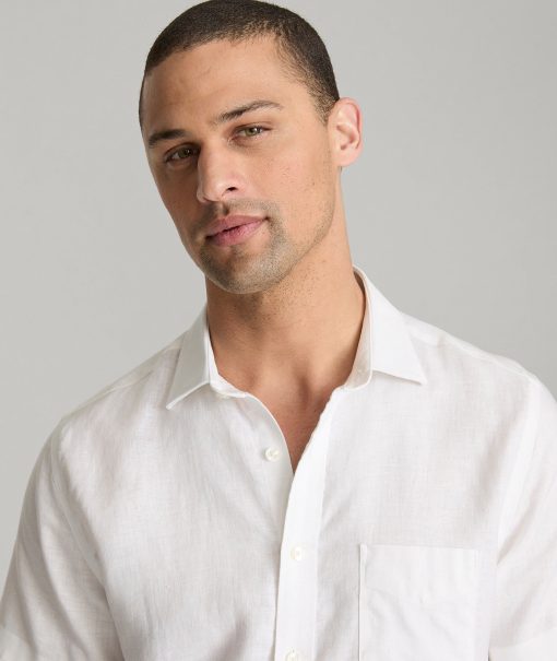 Wrinkle-Resistant Linen Short-Sleeve Cameron Shirt - Image 2
