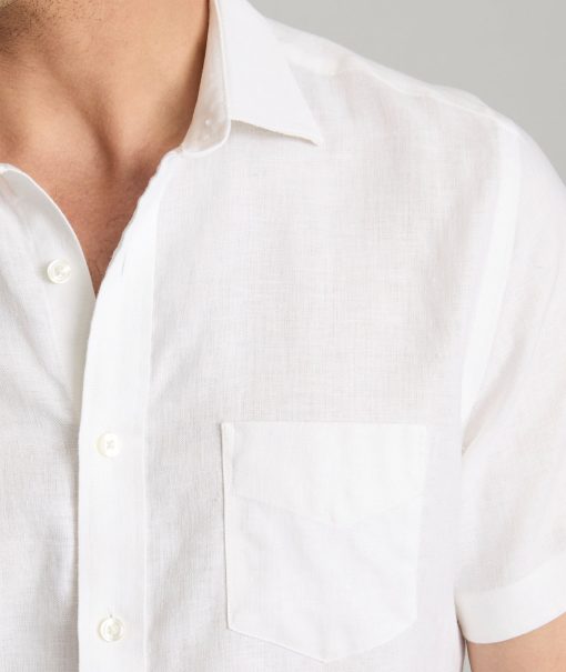 Wrinkle-Resistant Linen Short-Sleeve Cameron Shirt - Image 3