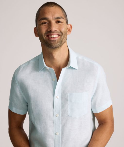 Wrinkle-Resistant Linen Short-Sleeve Cameron Shirt - Image 2