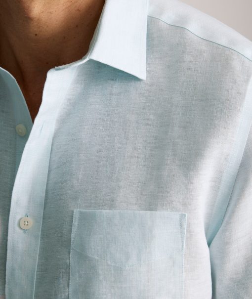 Wrinkle-Resistant Linen Short-Sleeve Cameron Shirt - Image 3