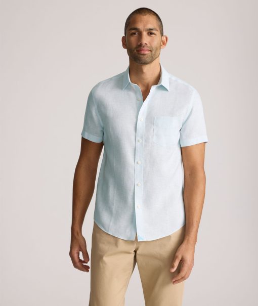 Wrinkle-Resistant Linen Short-Sleeve Cameron Shirt - Image 4
