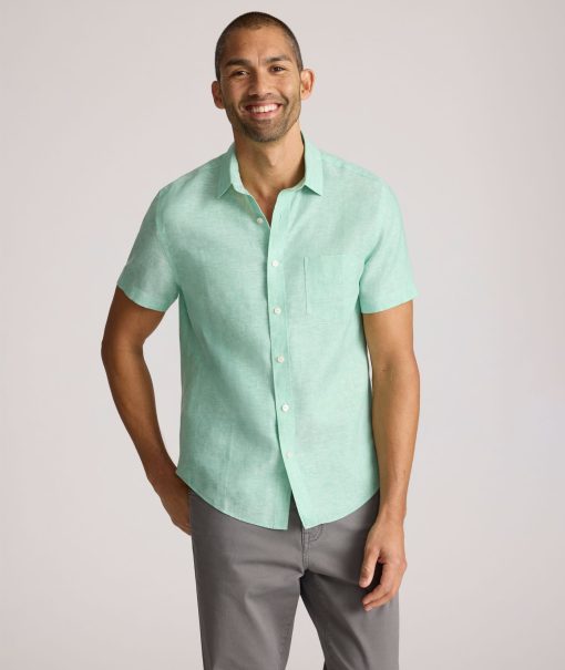 Wrinkle-Resistant Linen Short-Sleeve Cameron Shirt - Image 2