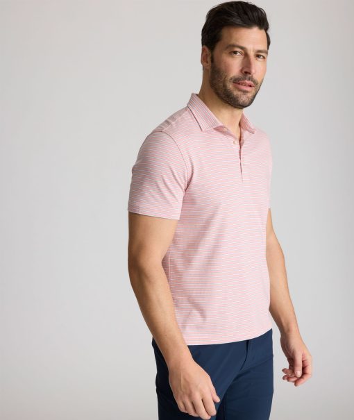 Striped Jersey Performance Polo