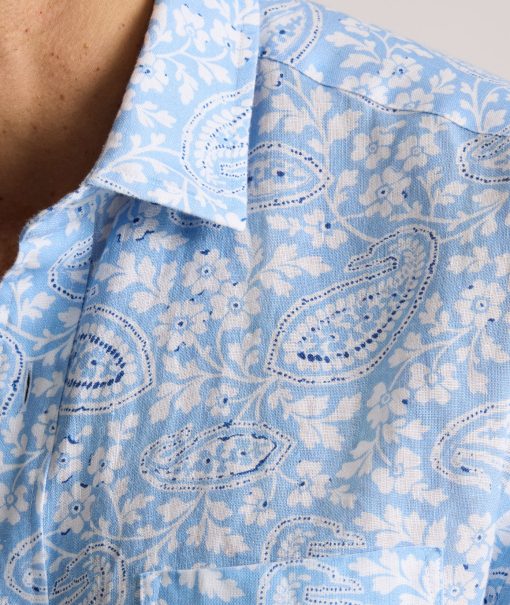 Linen Short-Sleeve Turner Shirt - Image 4