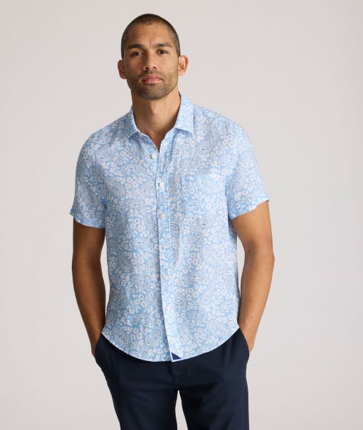 Linen Short-Sleeve Turner Shirt - Image 5