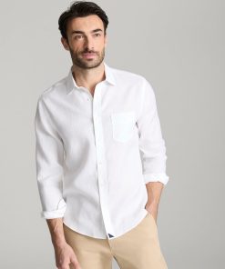 Wrinkle-Resistant Linen Vin Santo Shirt