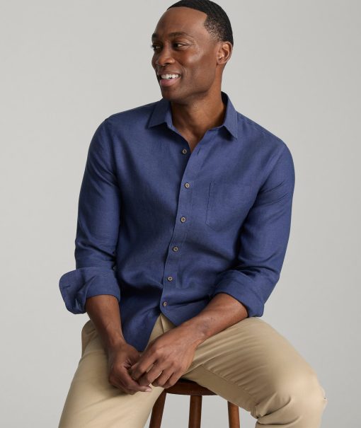 Wrinkle-Resistant Linen Vin Santo Shirt - Image 2