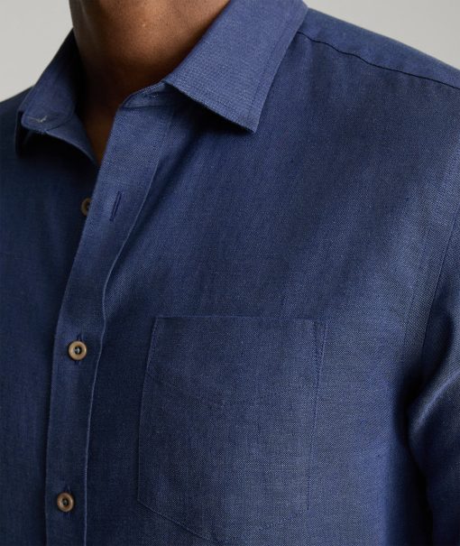 Wrinkle-Resistant Linen Vin Santo Shirt - Image 3